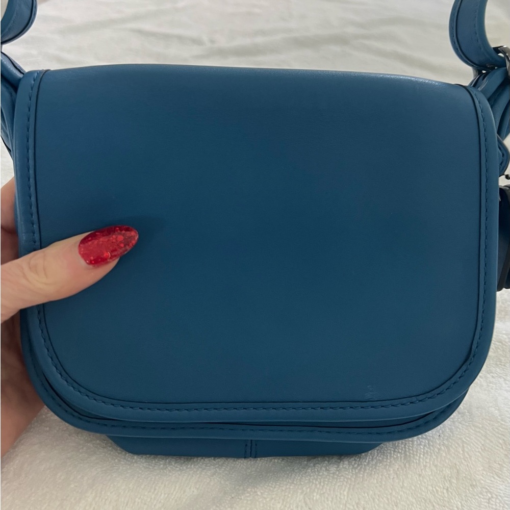 DESIGNER Coach 
blue Leather small shoulder bag - Picture 7 of 8